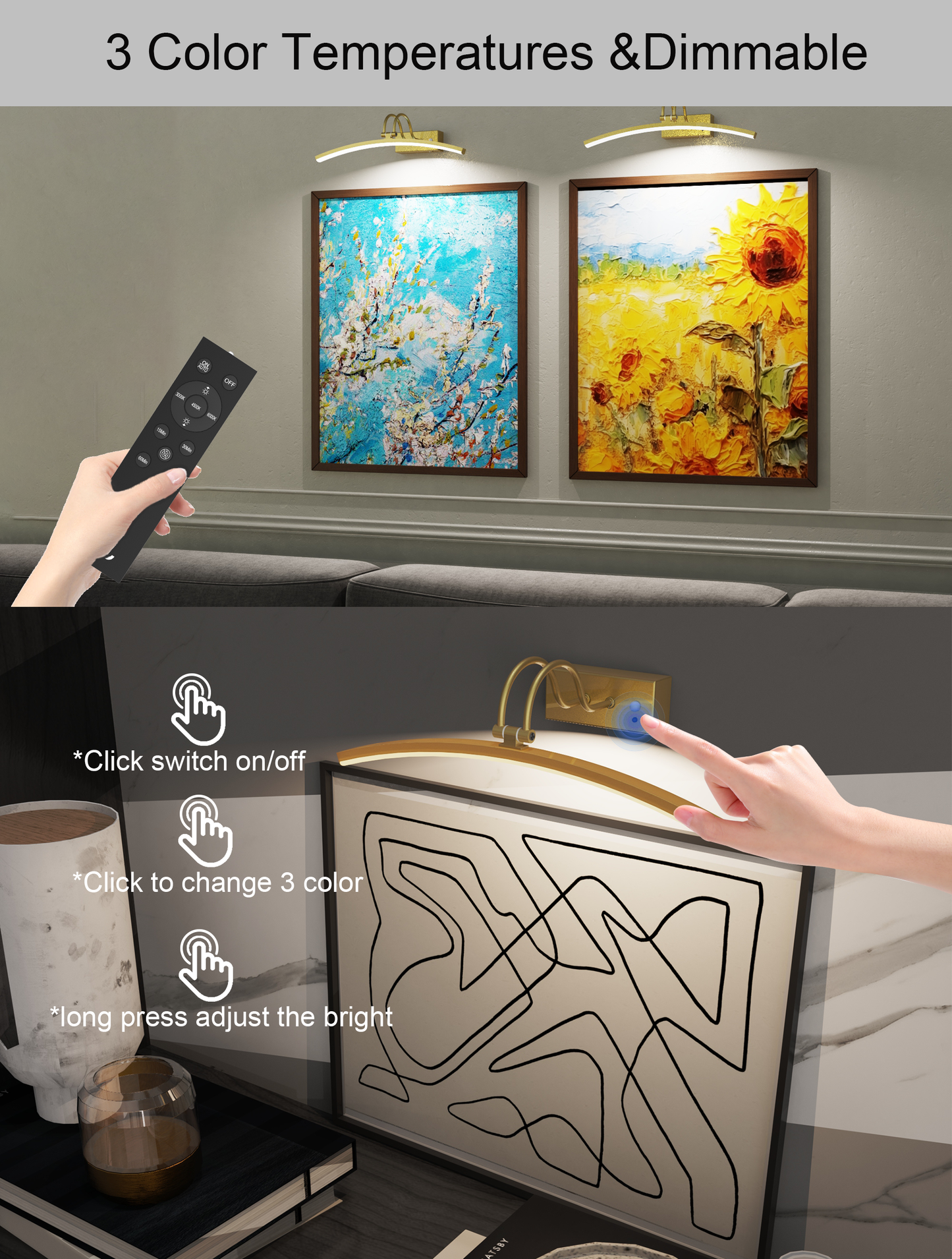 PAIHOME Arched Wall Sconce, Modern Lighting Fixture with Minimalist Design, Stylish Energy-Efficient Wall Sconce with Dimmable Glow for Hallway