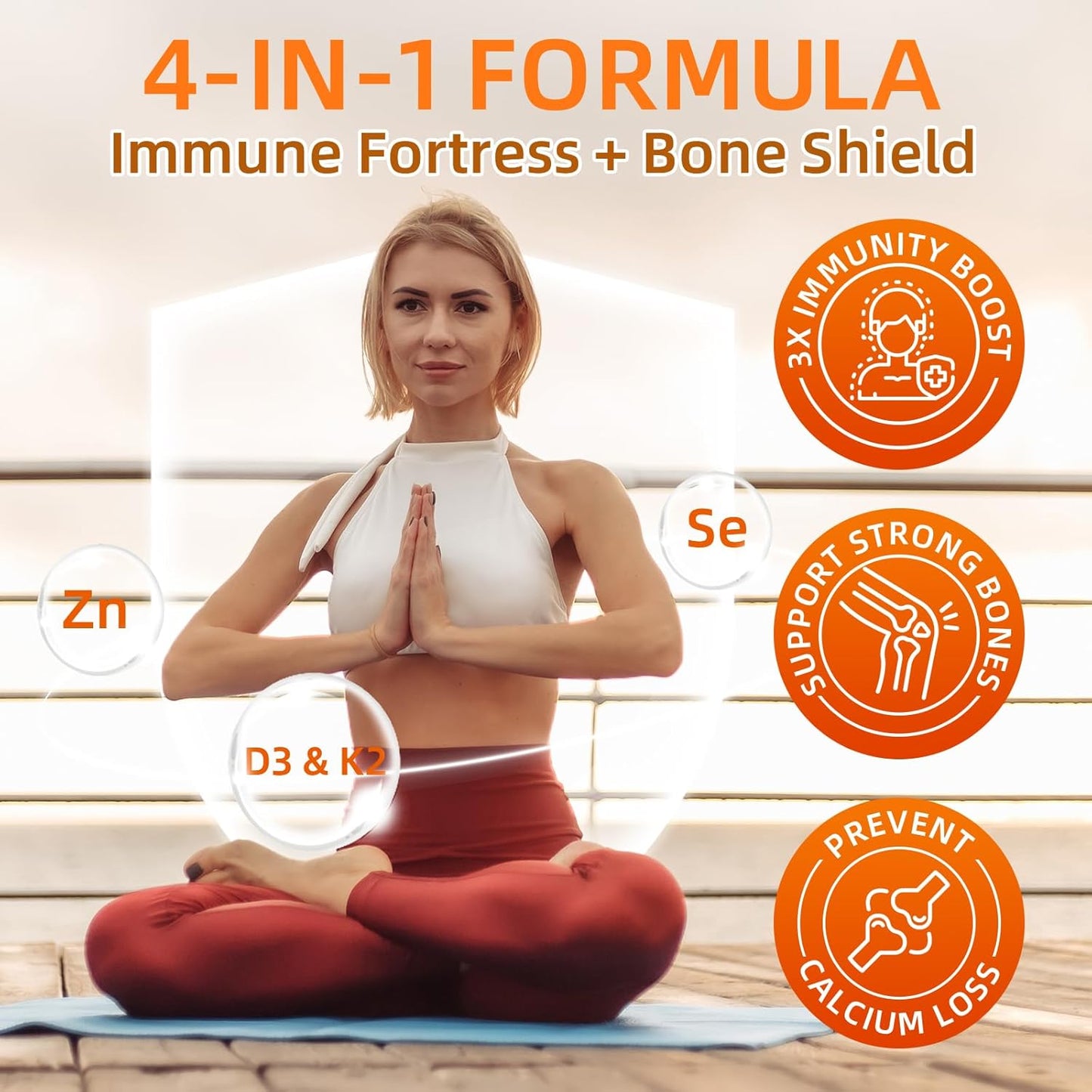 ZEBORA D3+K2: 5000 IU D3 + 100mcg K2 MK-7 for bone, teeth, heart & immune support – easy swallow, gluten-free - 120 caps