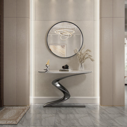 PAIHOME Round Decorative Wall Mirror with Metal Frame, Wall Mounted Vanity Mirror,Modern Bathroom Circle Mirrors