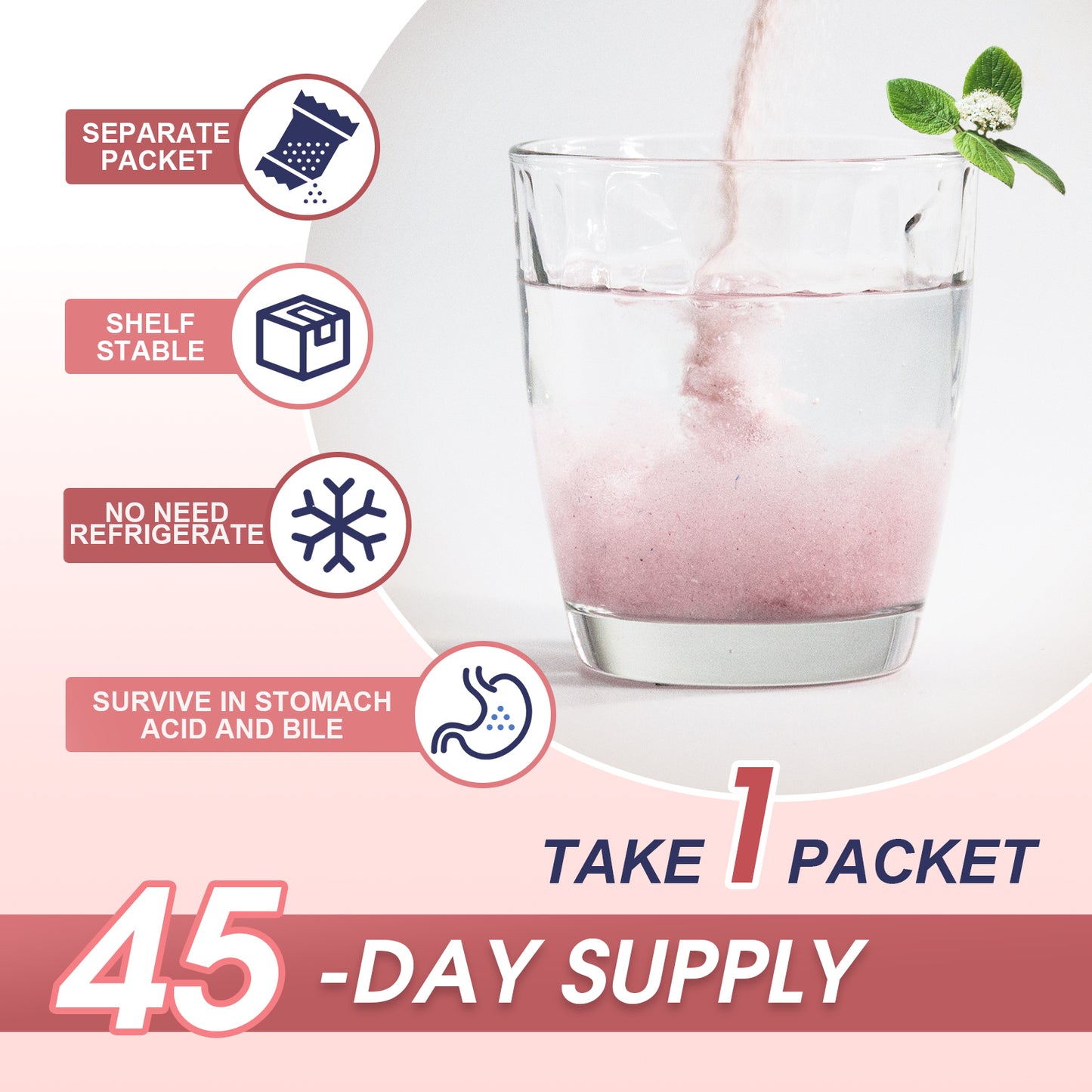 NATURE TARGET Women 4 in 1 Probiotics 100Billion CFU with D-Mannose and Cranberry -45packets