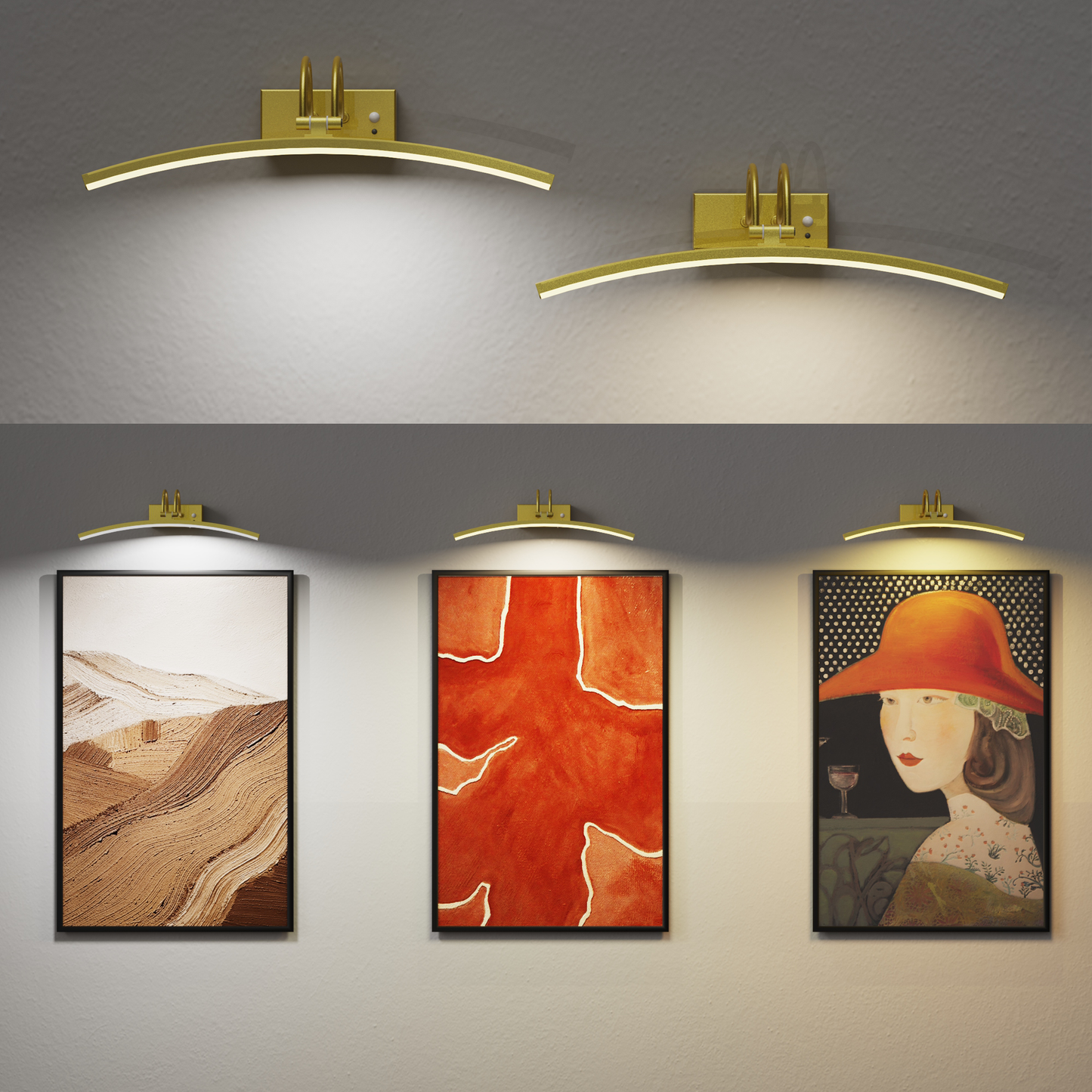 PAIHOME Arched Wall Sconce, Modern Lighting Fixture with Minimalist Design, Stylish Energy-Efficient Wall Sconce with Dimmable Glow for Hallway