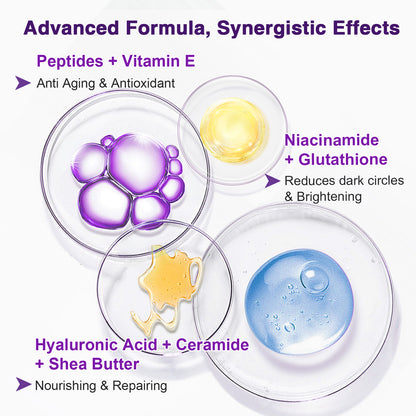 Beliface Anti-Aging Eye Cream: Reduce Wrinkles,Fine Lines,Dark Circles,Brighten—Peptides,Hyaluronic Acid,Niacinamide—Paraben-Free—1.0oz(30g)