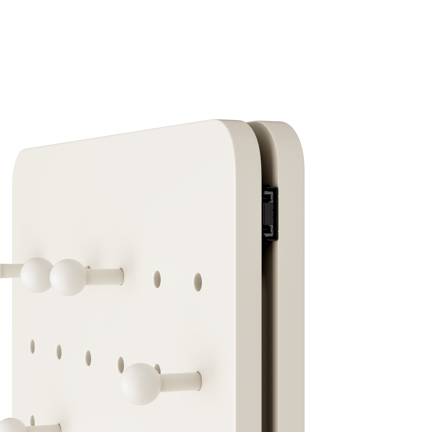 Sliding Door Full-Length Mirror with Pegboard Hooks, Multifunctional Wall-Mounted Organizer Mirror - PAIHOME