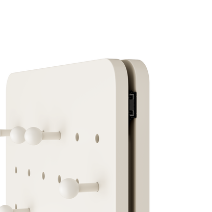 Sliding Door Full-Length Mirror with Pegboard Hooks, Multifunctional Wall-Mounted Organizer Mirror - PAIHOME