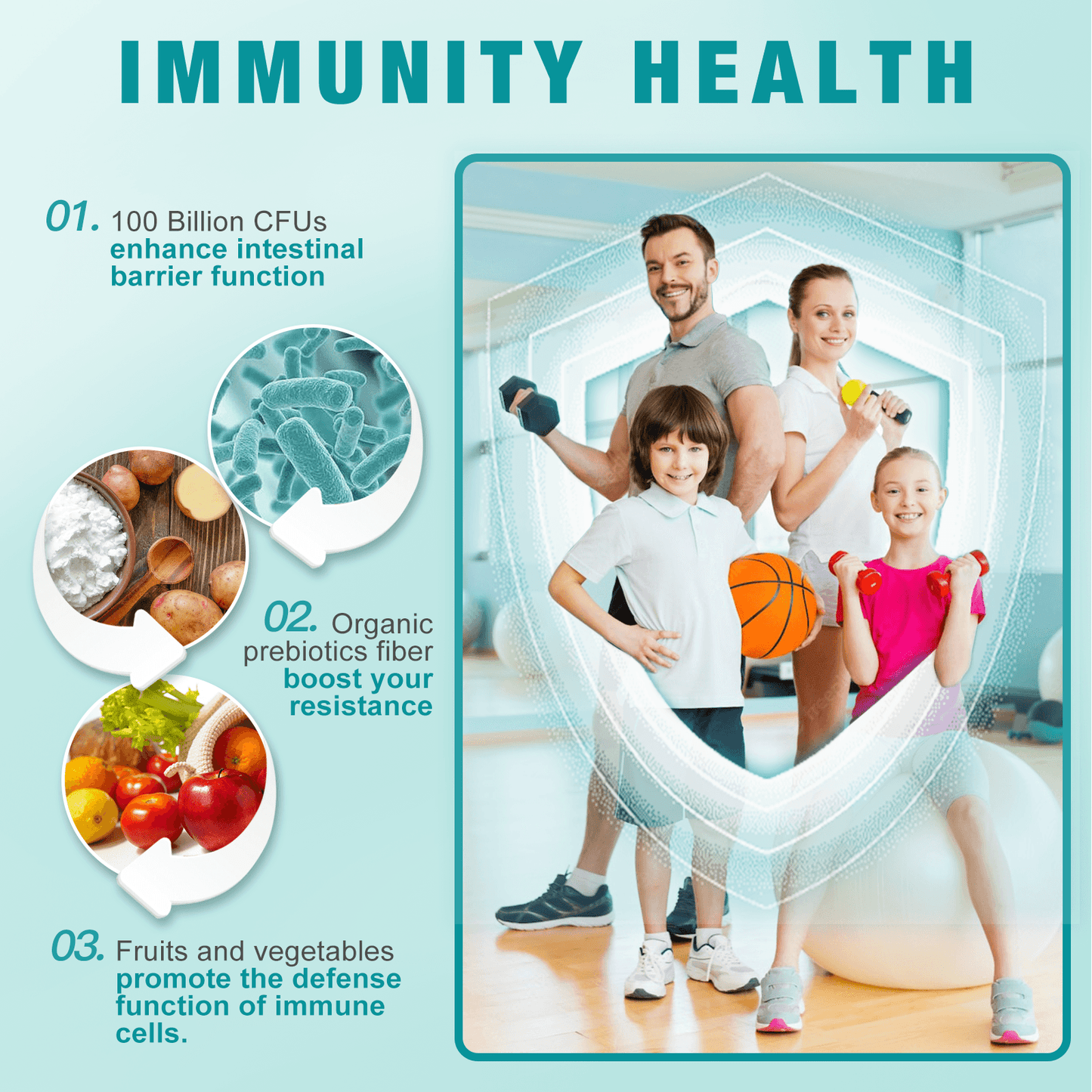 NATURE TARGET 5 in 1 Probiotics for Women-Men 100 billion CFUs with Prebiotics - 90 Veggie Capsules