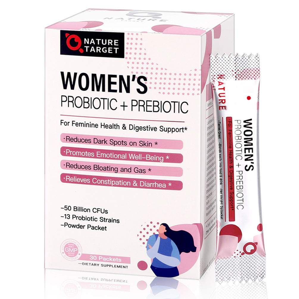 NATURE TARGET Probiotics 10-Pack Mix/3‑Box Set: Women/Men/Kids 60B CFU 13 Strains + Women’s 100B CFU 45-Day with D‑Mannose & Cranberry + Women’s Weight/Loss/Immune/Digestive Support; Prebiotics+Probiotics, Shelf Stable, Non‑GMO, Gluten‑Free