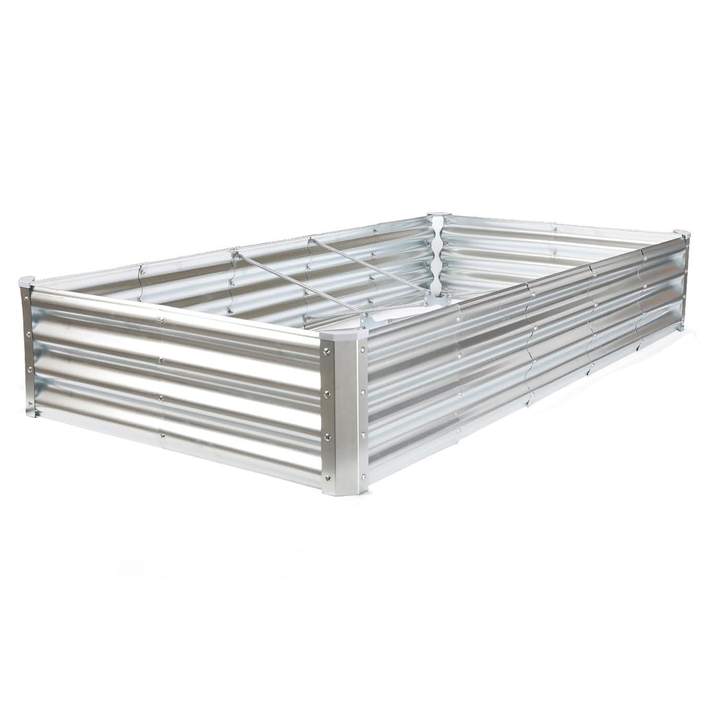 4x2x1ft Modular Raised Garden Bed Set, Durable Stainless Steel Metal Planter Box for Outdoor Vegetables, Herbs & Flowers - PAIHOME