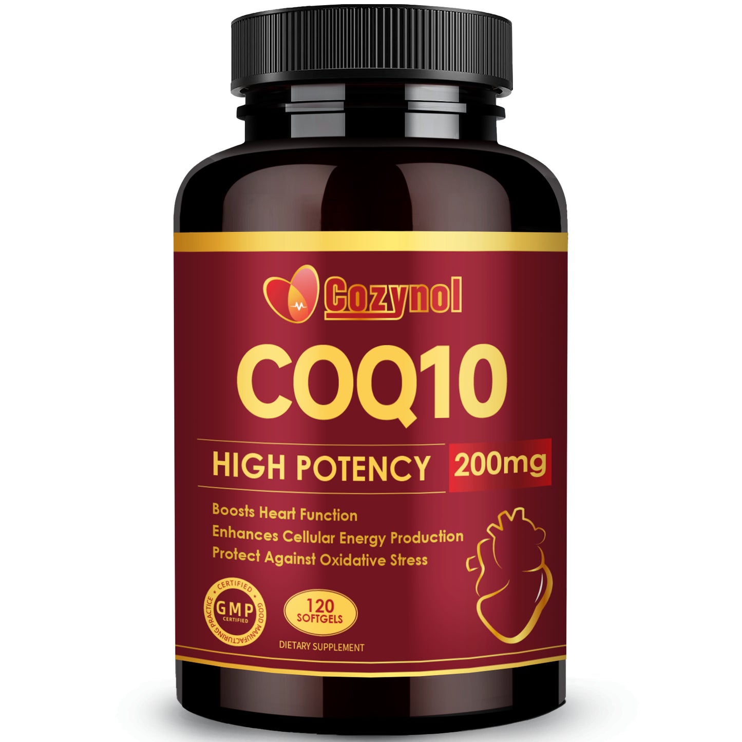 CoQ10 400mg Softgels with PQQ & Omega 3, 120 Count