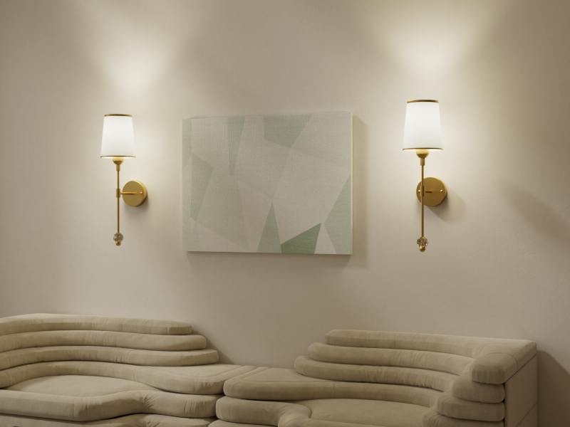 PAIHOME Elegant Wall Sconce Set with Crystal Accent, Bedroom Living Room Hallway Feature Wall Lighting Fixtures