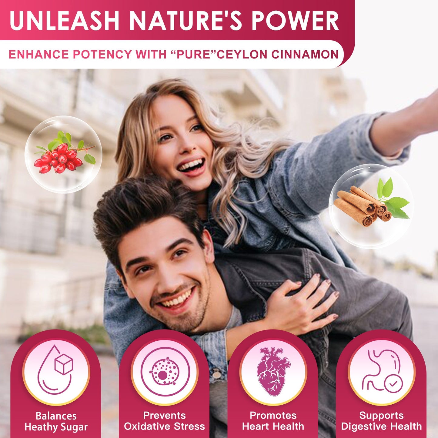 NATURE TARGET Berberine HCl 1200mg: + Ceylon Cinnamon, Chromium – Supports Immune, GI & Digest Hlth, Non-GMO – 120 Caps