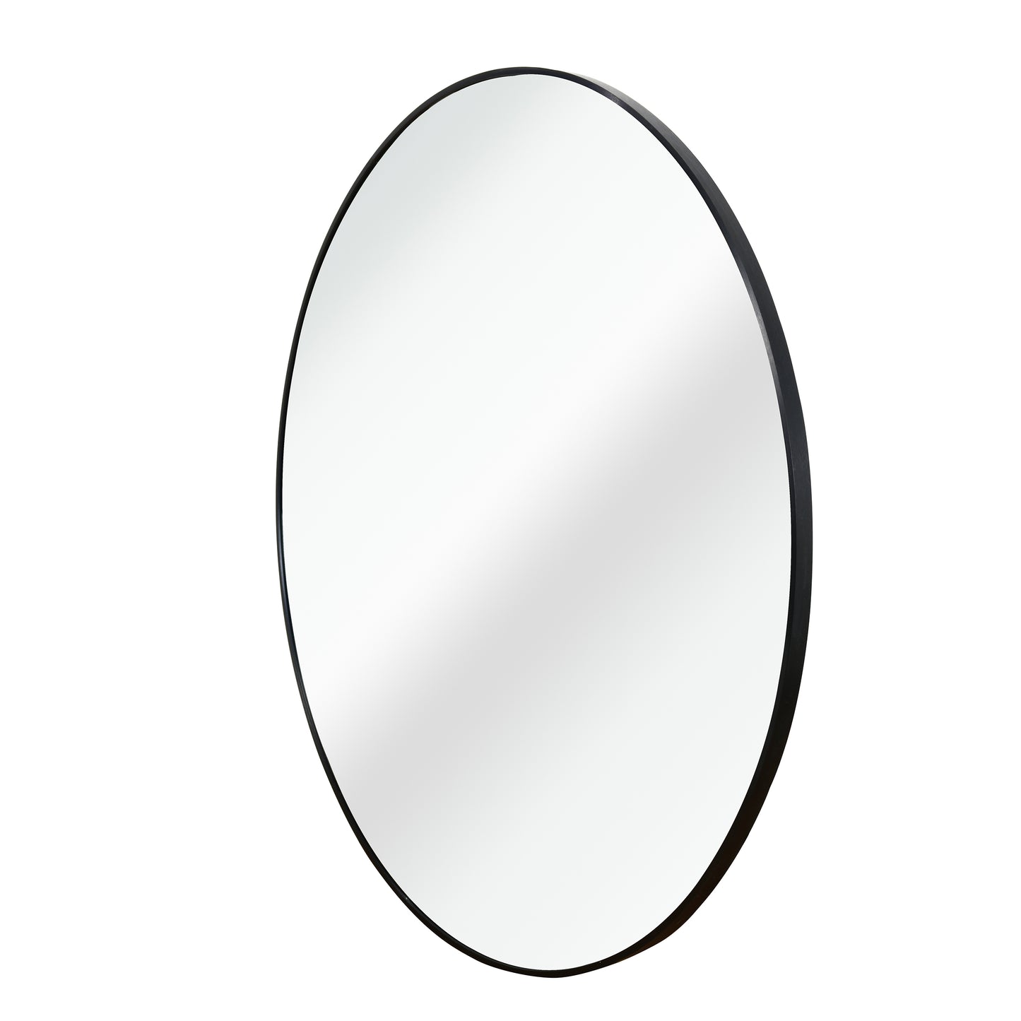 16" x 16" Round Aluminum Alloy Bathroom Vanity Mirror, Wall-Mounted Decorative Circle Mirror - PAIHOME