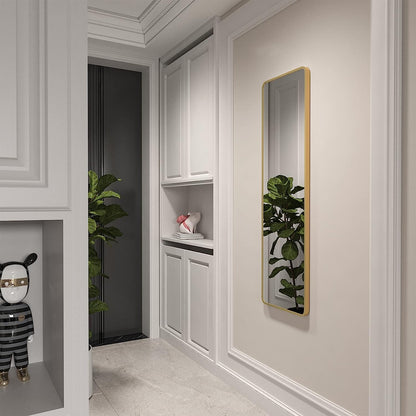 Full Length Door Mirror with Over-the-Door Hooks – Modern Tall Hanging Mirror for Bedroom, Bathroom & Entryway