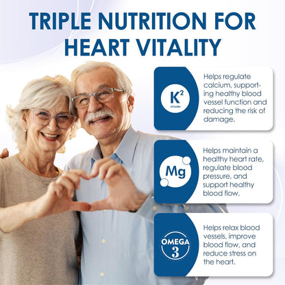 NATURE TARGET Vitamin D3 K2 with Ca & Mg & Omega-3s- 6-in-1 Complex - 5000 IU Vitamin D3, 120 mcg K2, Max Strength Bone,Heart,Immune - 120 Servings
