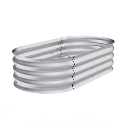 4x2x1ft Modular Raised Garden Bed Set, Durable Stainless Steel Metal Planter Box for Outdoor Vegetables, Herbs & Flowers - PAIHOME