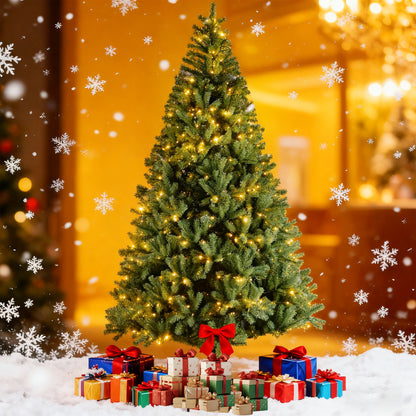 Artificial Christmas Tree - Realistic Green PVC Holiday Tree with Metal Stand for Small Spaces and Easy Assembly