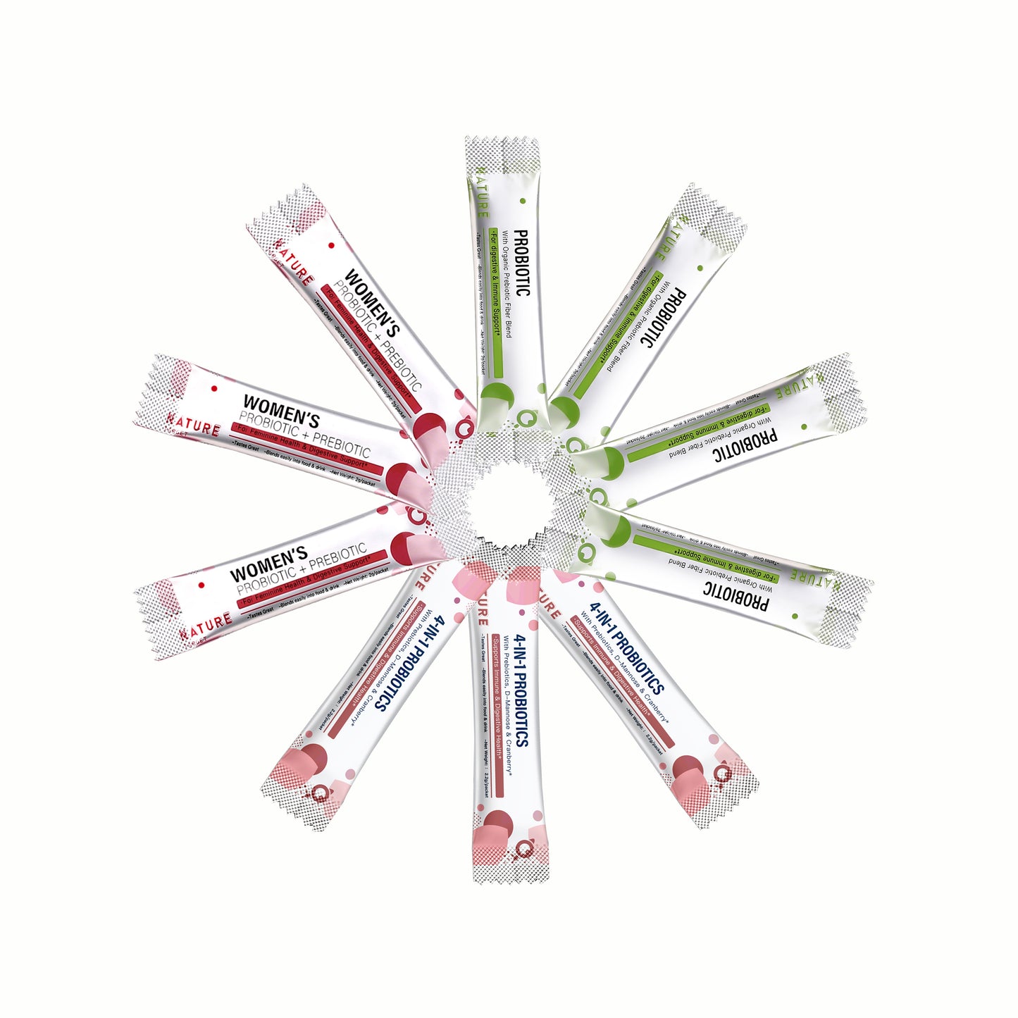 NATURE TARGET Probiotics 10-Pack Mix/3‑Box Set: Women/Men/Kids 60B CFU 13 Strains + Women’s 100B CFU 45-Day with D‑Mannose & Cranberry + Women’s Weight/Loss/Immune/Digestive Support; Prebiotics+Probiotics, Shelf Stable, Non‑GMO, Gluten‑Free