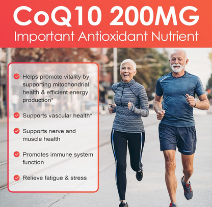 Nature Target CoQ10-200mg+PQQ Softgels, Olive Oil, High Absorption, Antioxidant for Heart Health , Immune & Energy - 120 Servings