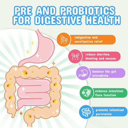 ZEBORA Kids Probiotic & Prebiotics Powder (Age 3+): 5B CFUs, 8 Strains, Org Preb, Orange Ext – Supports Dig/Imm/Resp Health, Reduces Constip – 30Pkts