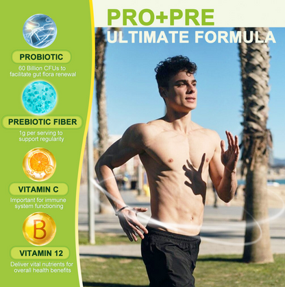 NATURE TARGET for Women & Men Prebiotic Fiber Supplement with 60 Billion Probiotics - 120 Veggie Capsules