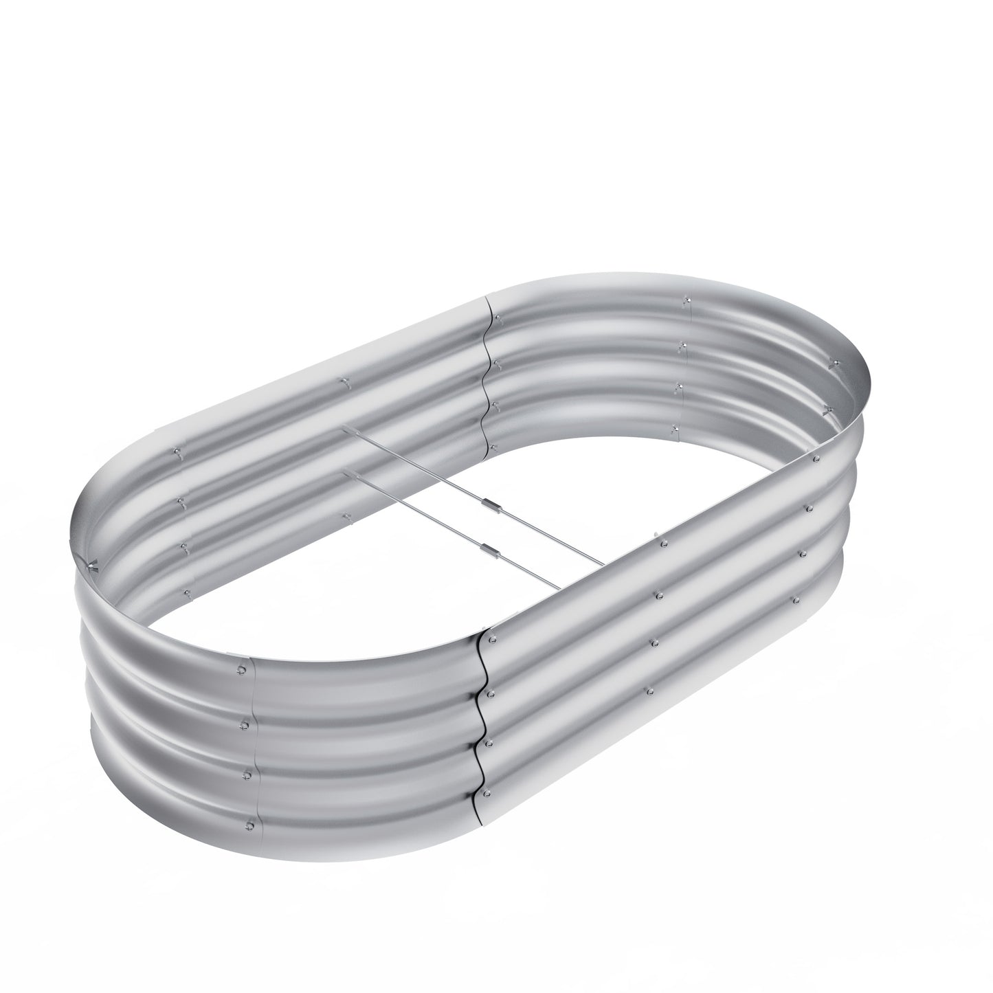 4x2x1ft Modular Raised Garden Bed Set, Durable Stainless Steel Metal Planter Box for Outdoor Vegetables, Herbs & Flowers - PAIHOME