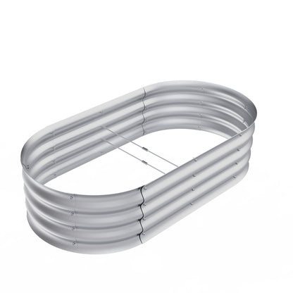 4x2x1ft Modular Raised Garden Bed Set, Durable Stainless Steel Metal Planter Box for Outdoor Vegetables, Herbs & Flowers - PAIHOME