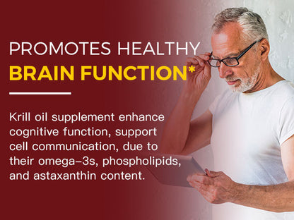 NATURE TARGET Krill Oil 2000 mg with Omega-3 EPA & DHA with Astaxanthin Supplement, Choline - 120 Softgels (60 Servings)