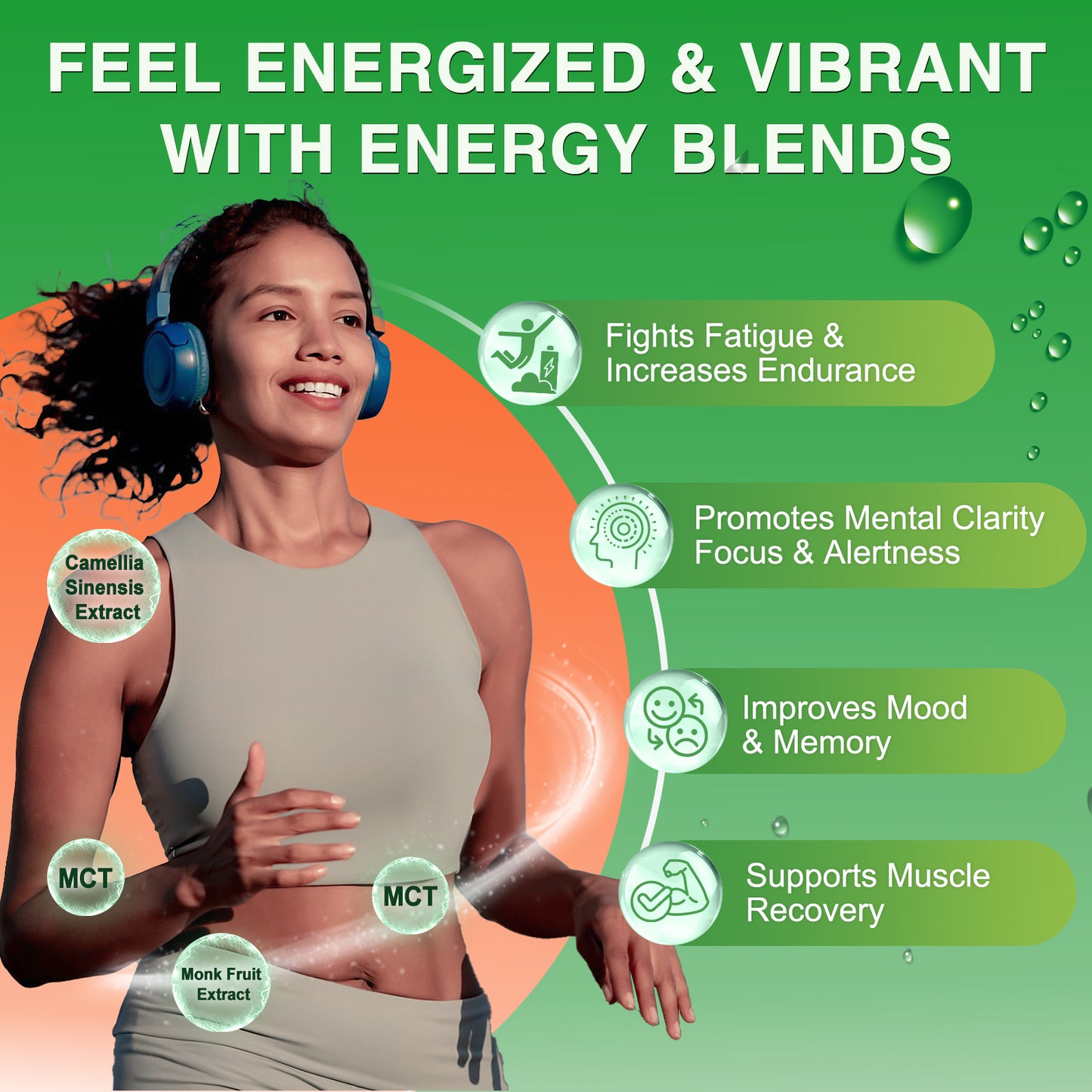 Multi-Collagen-Peptides-Powder - Hydrolyzed Collagen with Energy Blend + Multivitamin & Minerals, Supports Energy Skin Hair Nail & Joint, Non-GMO - 35 Servings