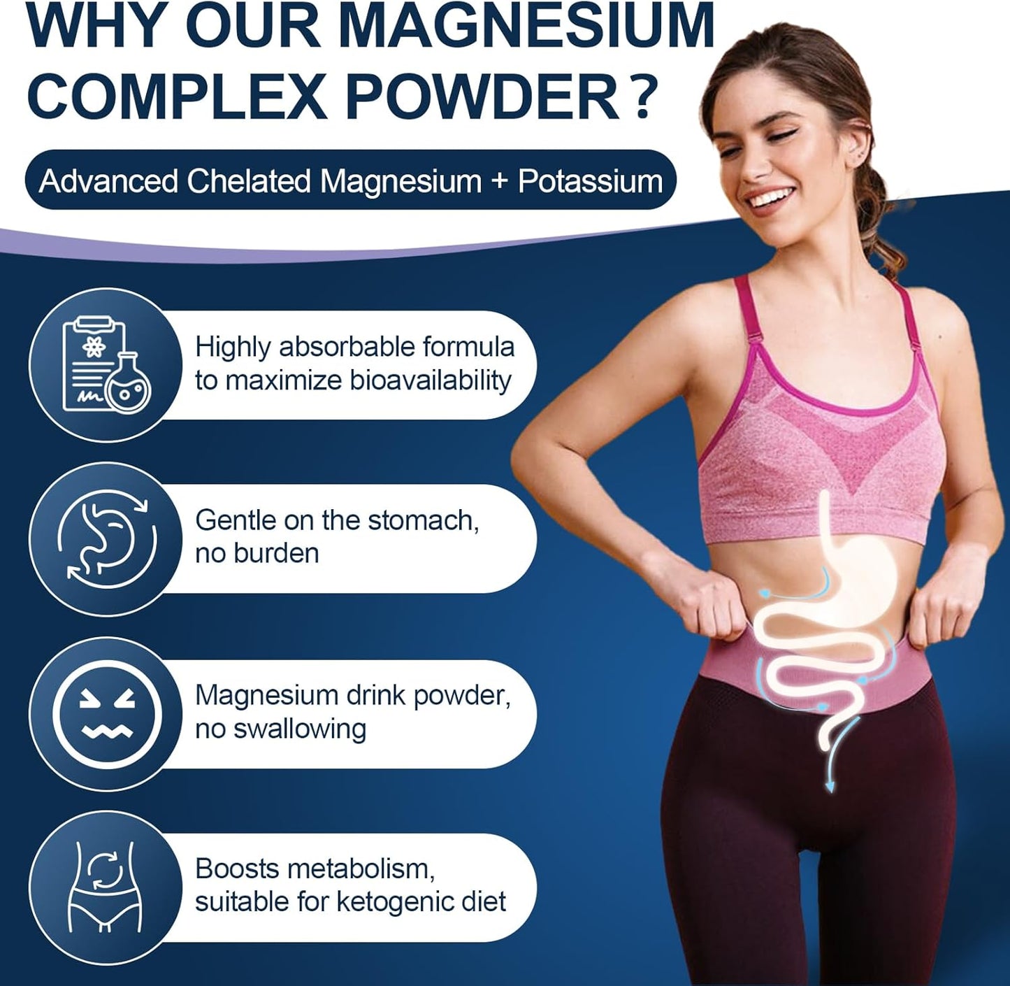 NATURE TARGET Magnesium Supplement Powder for Muscle, Nerve, Bone & Heart Support with Glycinate/Citrate/Malate, L-Theanine - Lemon Orange - 10.58oz