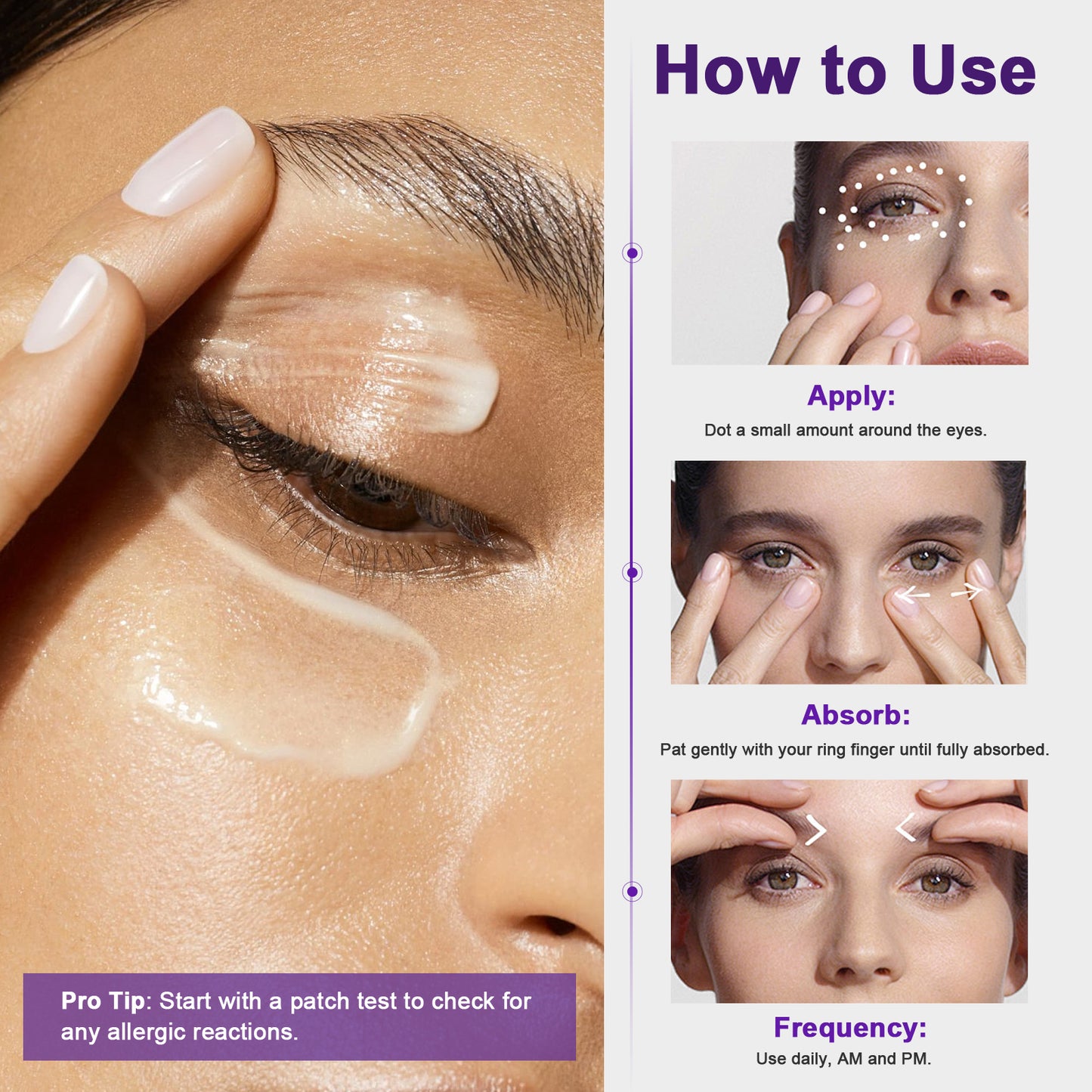 Beliface Anti-Aging Eye Cream: Reduce Wrinkles,Fine Lines,Dark Circles,Brighten—Peptides,Hyaluronic Acid,Niacinamide—Paraben-Free—1.0oz(30g)