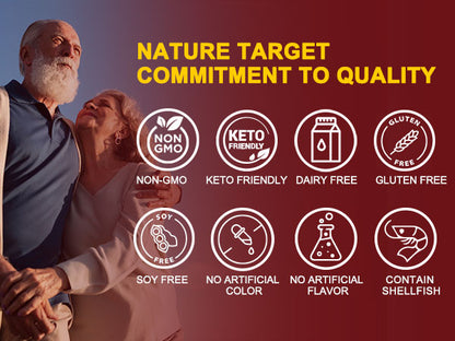 NATURE TARGET Krill Oil 2000 mg with Omega-3 EPA & DHA with Astaxanthin Supplement, Choline - 120 Softgels (60 Servings)