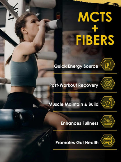 NATURE TARGET Whey Protein: Build Muscle, Aid Recovery, Boost Satiety 25g Protein, 5.5g BCAAs, Grass-Fed Whey, Pea Protein, MCTs - 1.1lb