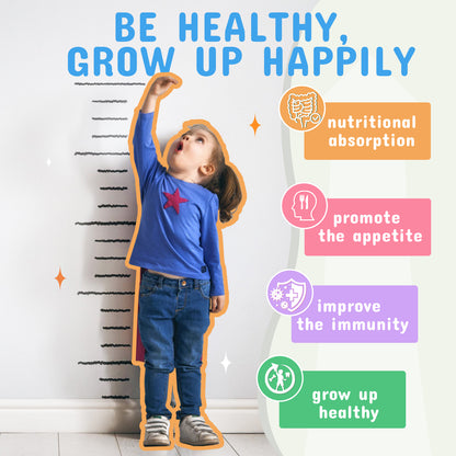 ZEBORA Kids Probiotic & Prebiotics Powder (Age 3+): 5B CFUs, 8 Strains, Org Preb, Orange Ext – Supports Dig/Imm/Resp Health, Reduces Constip – 30Pkts