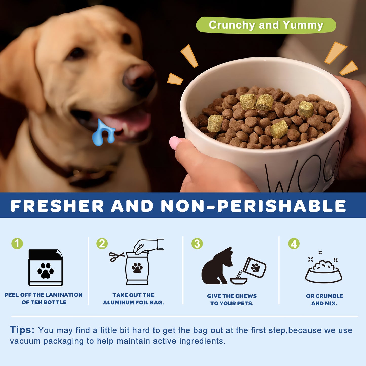 NATURE TARGET Dog Omega-3 Fish Oil (Salmon Oil) with EPA/DHA for Skin/Coat, Itch/Allergy Relief, Anti-Shedding, Hot Spots, Hip & Joint Support, 120ct