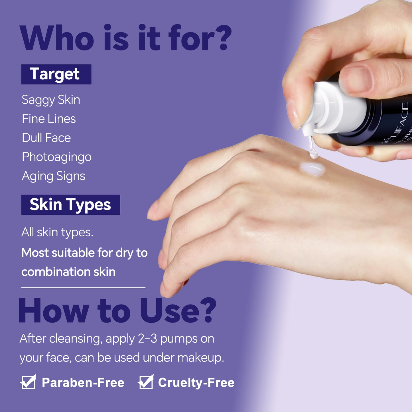 Beliface Peptides Serum: Anti-Aging, Smooth Fine Lines & Wrinkles, Boost Collagen & Hydrate—Hyaluronic Acid—Fragrance-Free—1.35Fl.Oz