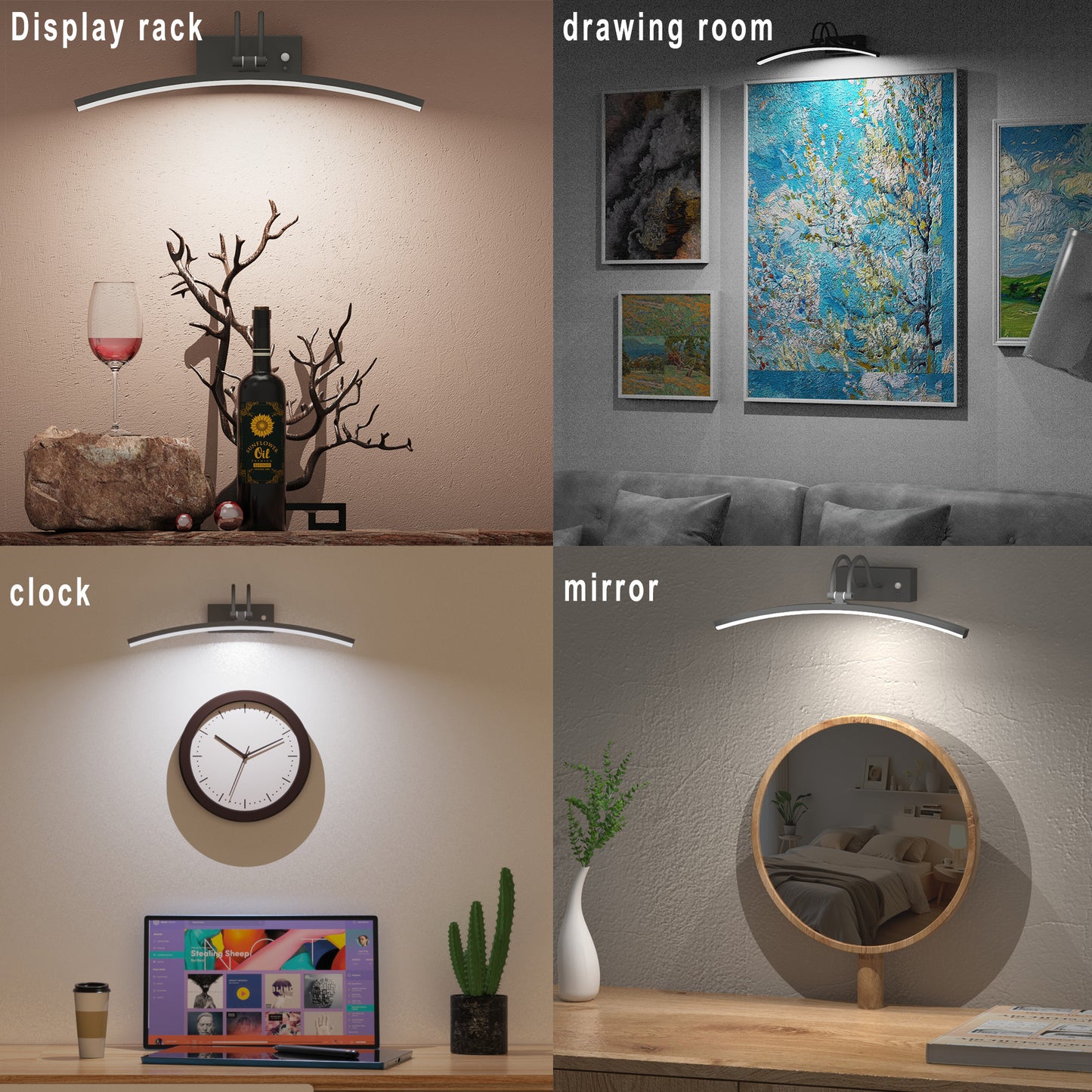 PAIHOME Arched Wall Sconce, Modern Lighting Fixture with Minimalist Design, Stylish Energy-Efficient Wall Sconce with Dimmable Glow for Hallway