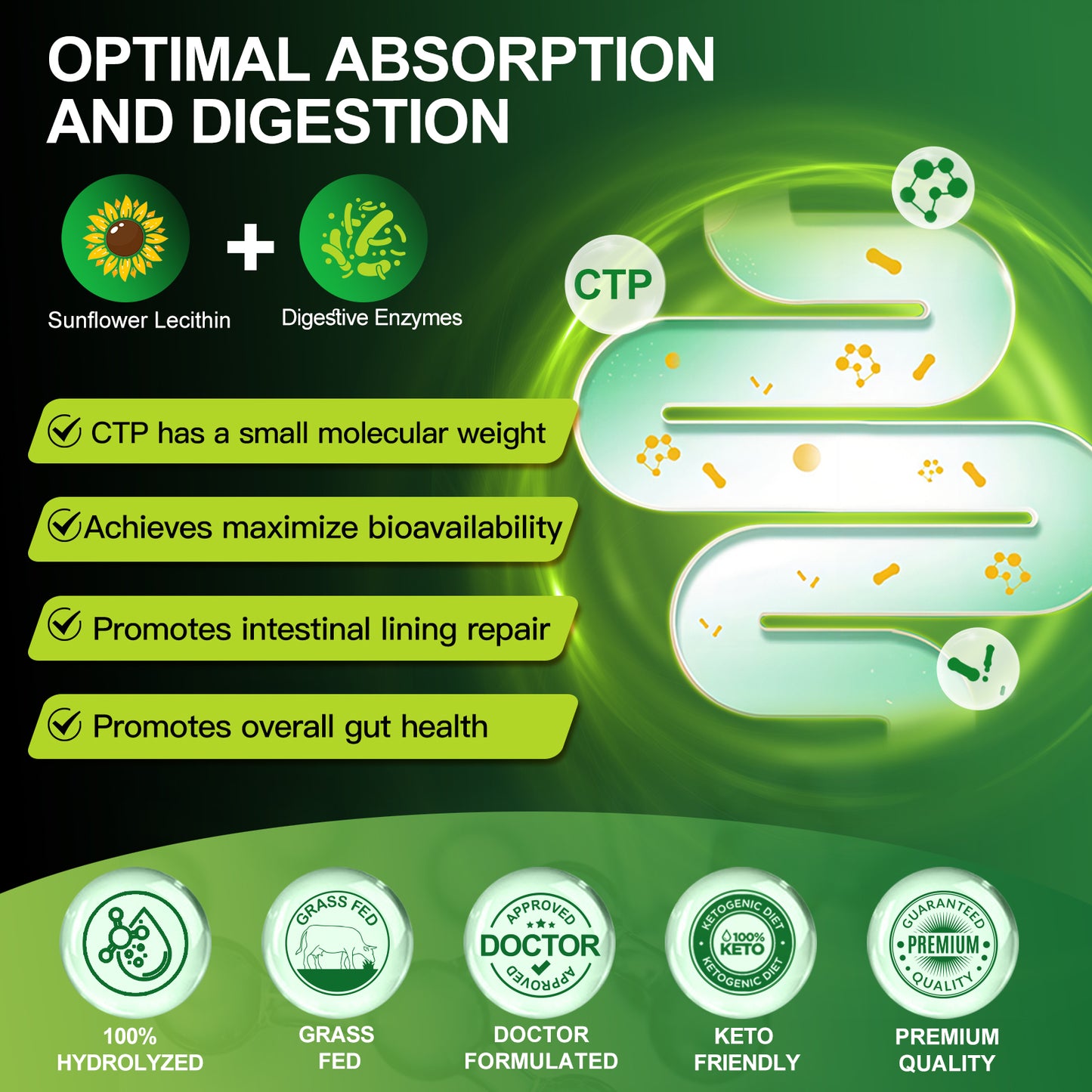 Multi-Collagen-Peptides-Powder - Hydrolyzed Collagen with Energy Blend + Multivitamin & Minerals, Supports Energy Skin Hair Nail & Joint, Non-GMO - 35 Servings