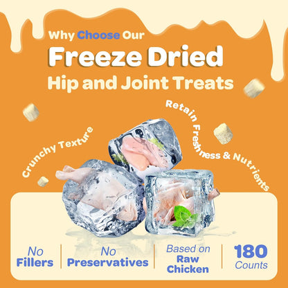 NATURE TARGET Dog Glucosamine — Supports hip & joint, relieves pain for all breeds — Glucosamine, Chondroitin, Omega‑3, MSM, Turmeric — 180 chews