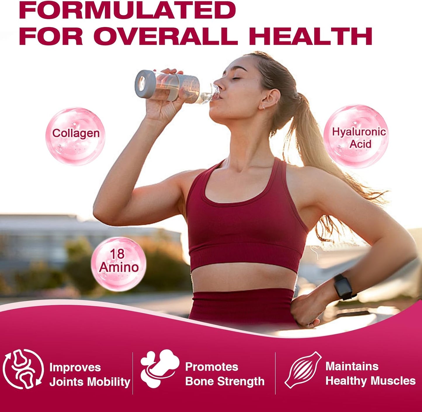 Multi Collagen Peptides Powder with Probiotics - Type I II III V X - Hydrolyzed Collagen Peptides with Multivitamins, Hyaluronic Acid & Biotin - Support Skin Hair Nail Joints & Gut, 35 Servings