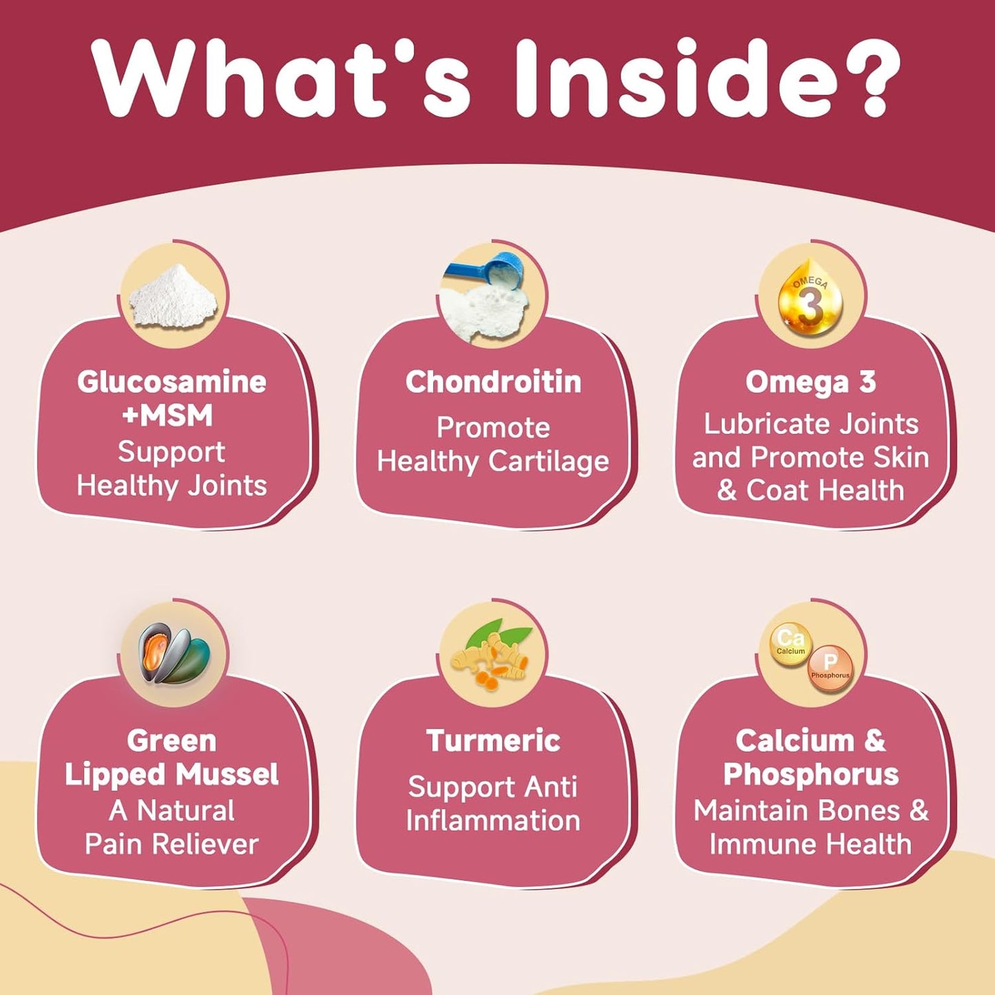 ZEBORA Dog Glucosamine – with chondroitin, MSM, hemp, turmeric, omega-3 & calcium; supports hip, joint, pain relief & skin health – 180 chews