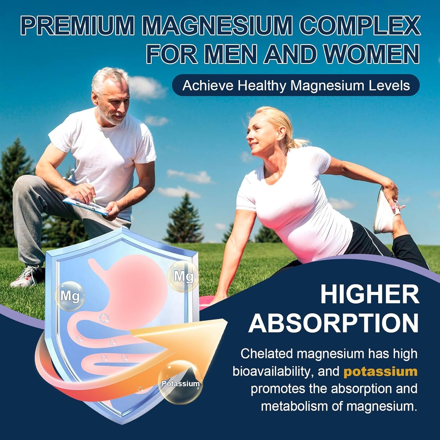 NATURE TARGET Magnesium Supplement Powder for Muscle, Nerve, Bone & Heart Support with Glycinate/Citrate/Malate, L-Theanine - Lemon Orange - 10.58oz