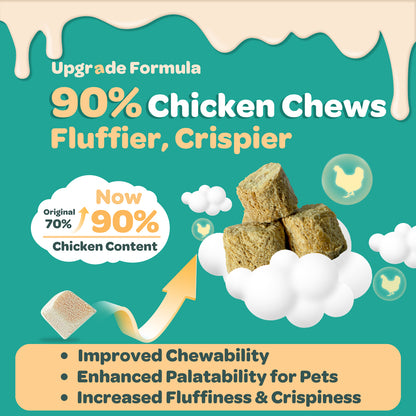 NATURE TARGET Freeze-Dried Allergy Chews for Dogs. Formulated with probiotics, colostrum & Omega 3 to relieve itching, scratching & hot spots, supporting immune & skin health - 120 chews