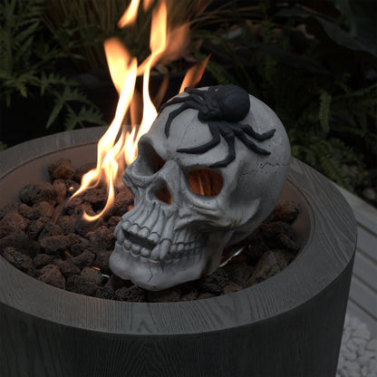 Demon Skull, Suitable for Outdoor Fireplace and Fire Pit, Halloween Decoration