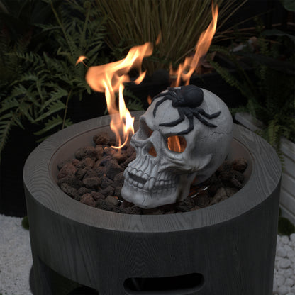 Demon Skull, Suitable for Outdoor Fireplace and Fire Pit, Halloween Decoration