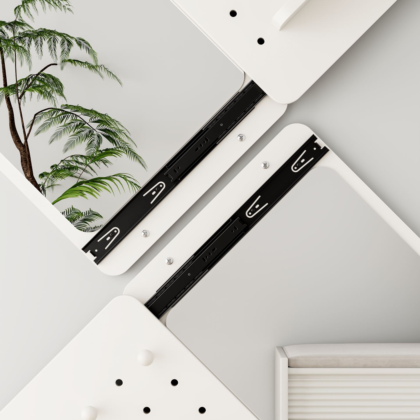 Sliding Door Full-Length Mirror with Pegboard Hooks, Multifunctional Wall-Mounted Organizer Mirror - PAIHOME