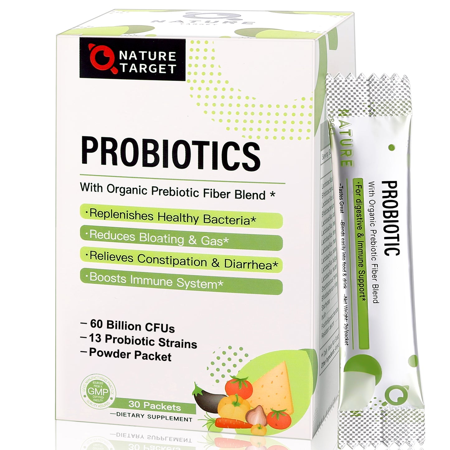 NATURE TARGET Probiotics 10-Pack Mix/3‑Box Set: Women/Men/Kids 60B CFU 13 Strains + Women’s 100B CFU 45-Day with D‑Mannose & Cranberry + Women’s Weight/Loss/Immune/Digestive Support; Prebiotics+Probiotics, Shelf Stable, Non‑GMO, Gluten‑Free