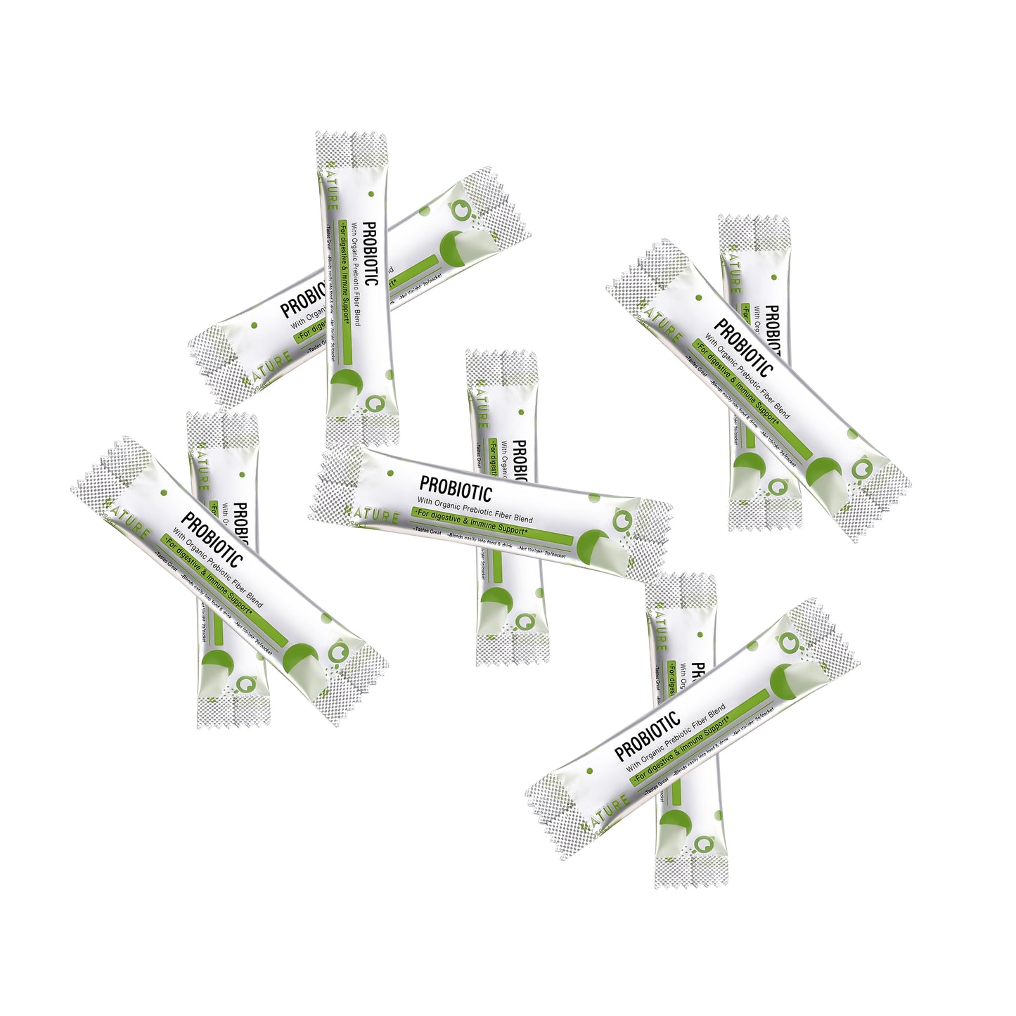 NATURE TARGET Probiotics (60B CFUs, 13 Strains) for Women/Men/Kids - Prebiotics + Probiotics for Digestive Health. Non-GMO, Gluten-Free - 30 Packets